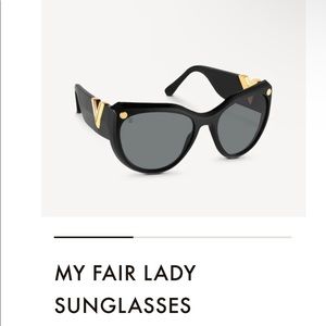My Fair Lady Louis Vuitton Black & Gold sunglasses.